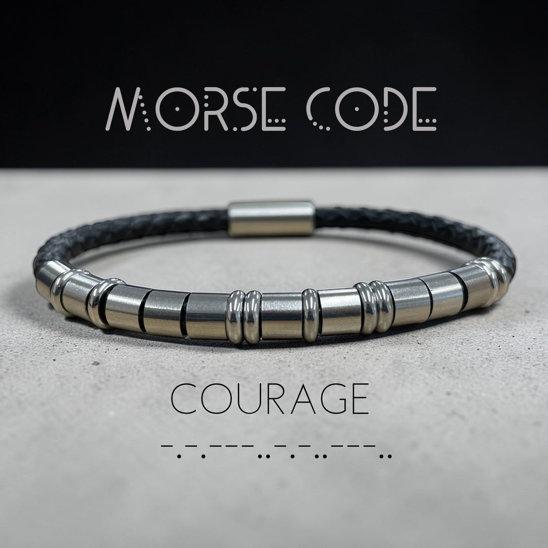 Courage morse code bracelet