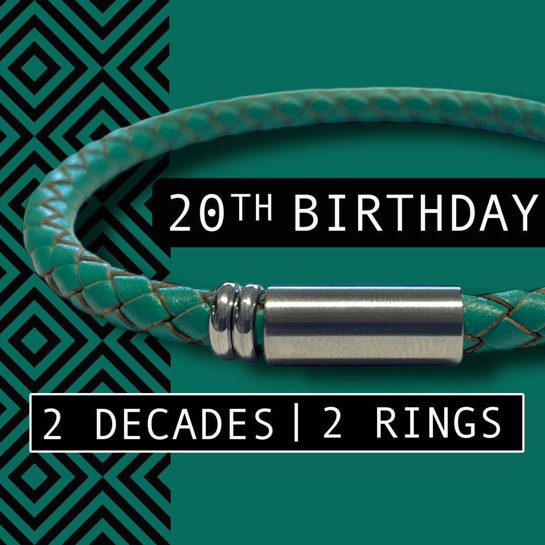 20TH BIRTHDAY BRACELET | 2 DECADES | 2 RINGS image 0
