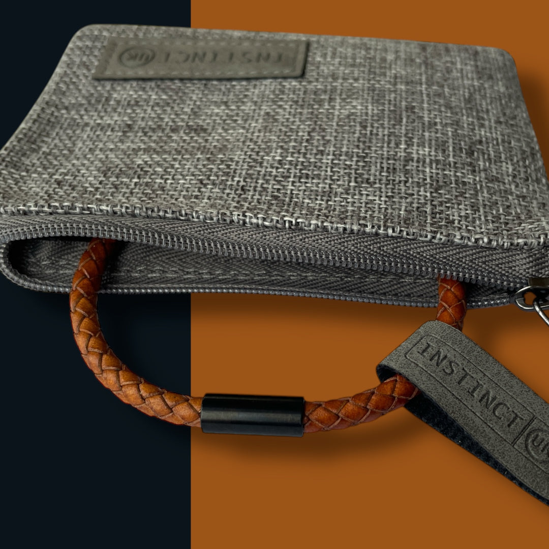 TAN LEATHER BRACELET | BLACK STEEL image 4