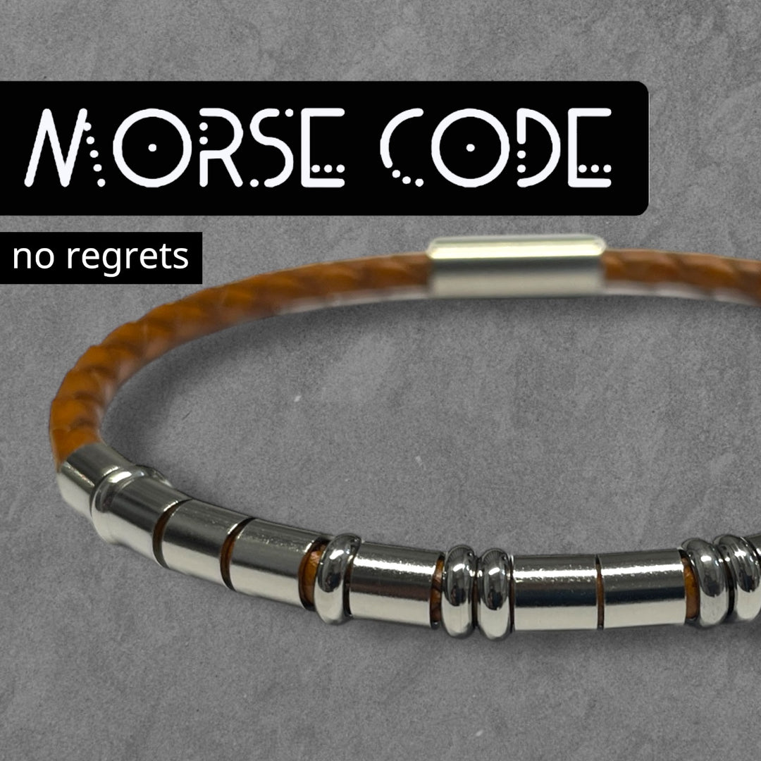 NO REGRETS - MORSE CODE BRACELET image 0
