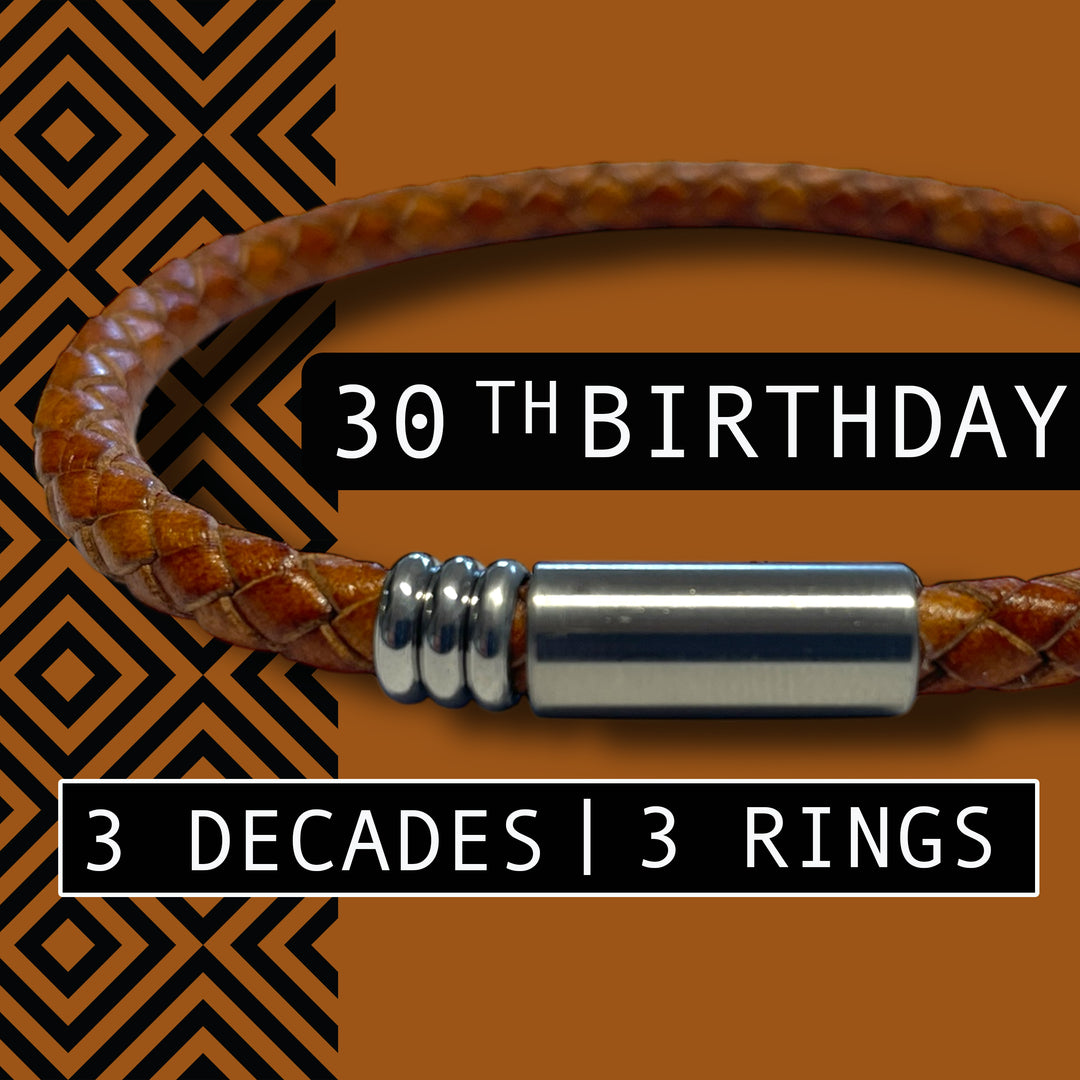 30TH BIRTHDAY BRACELET | 3 DECADES | 3 RINGS image 0
