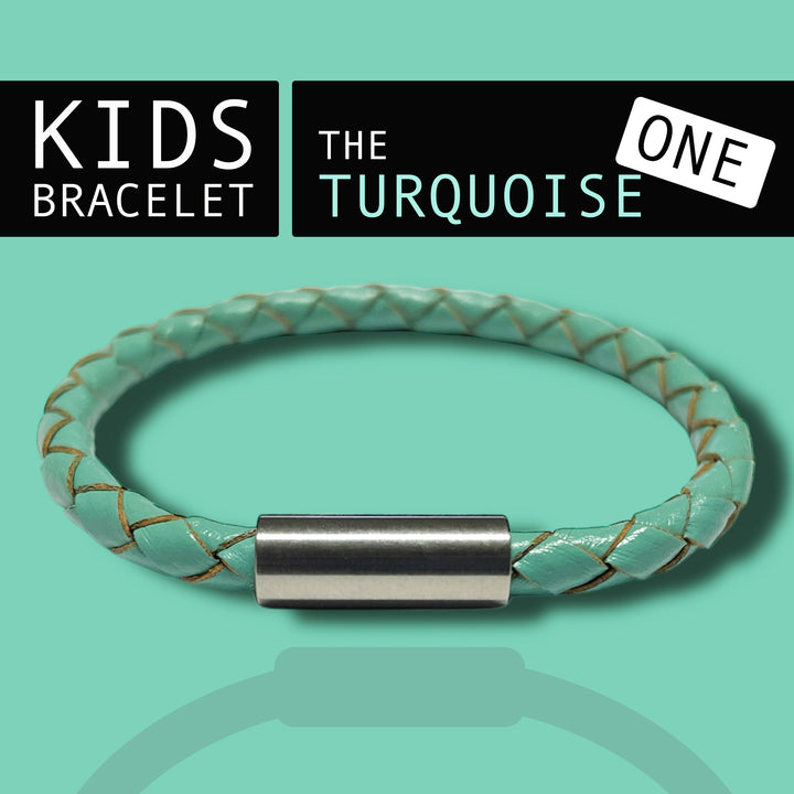 KIDS LEATHER BRACELET | TURQUOISE image 0