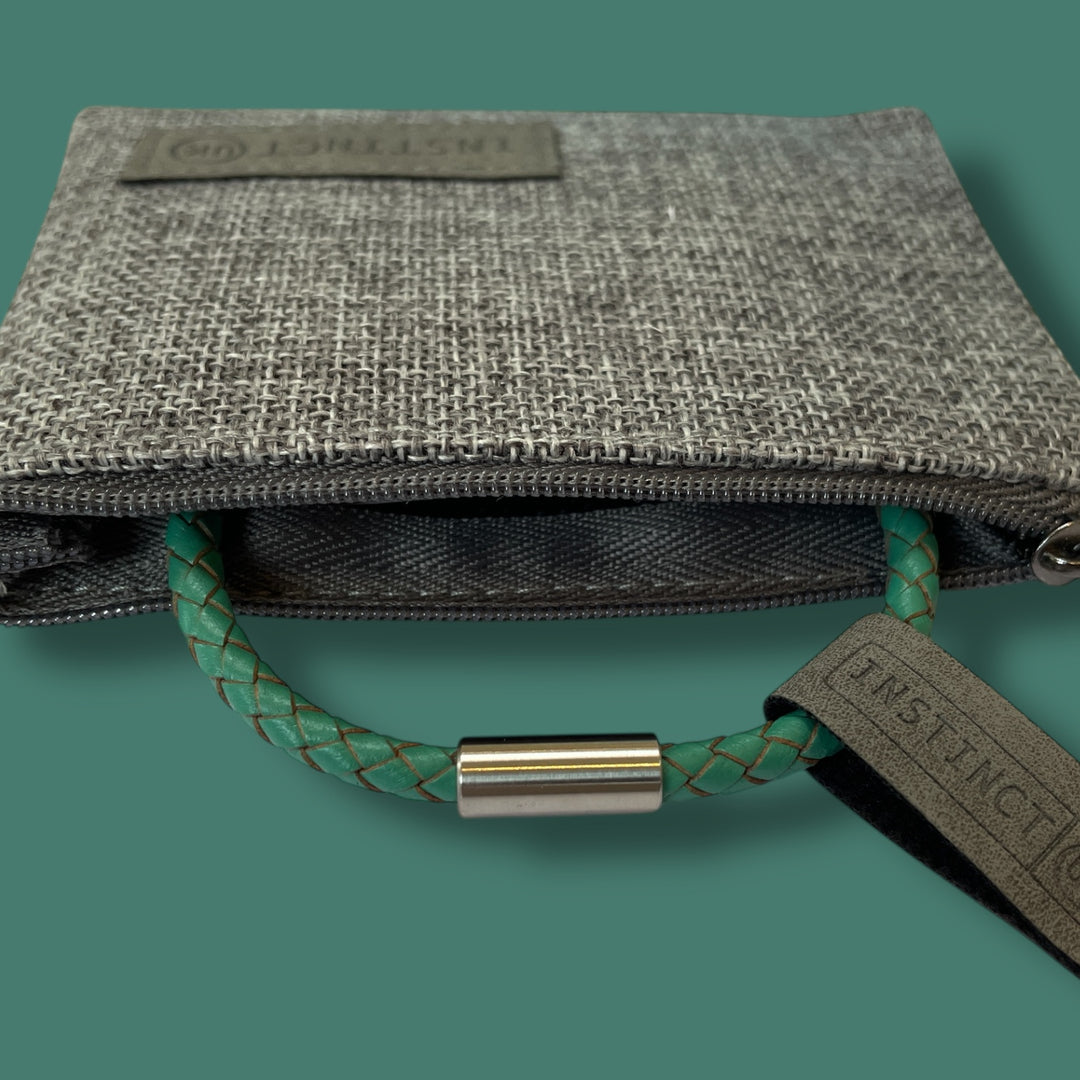 TEAL LEATHER BRACELET image 4