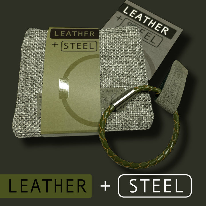 KIDS LEATHER BRACELET | OLIVE image 2