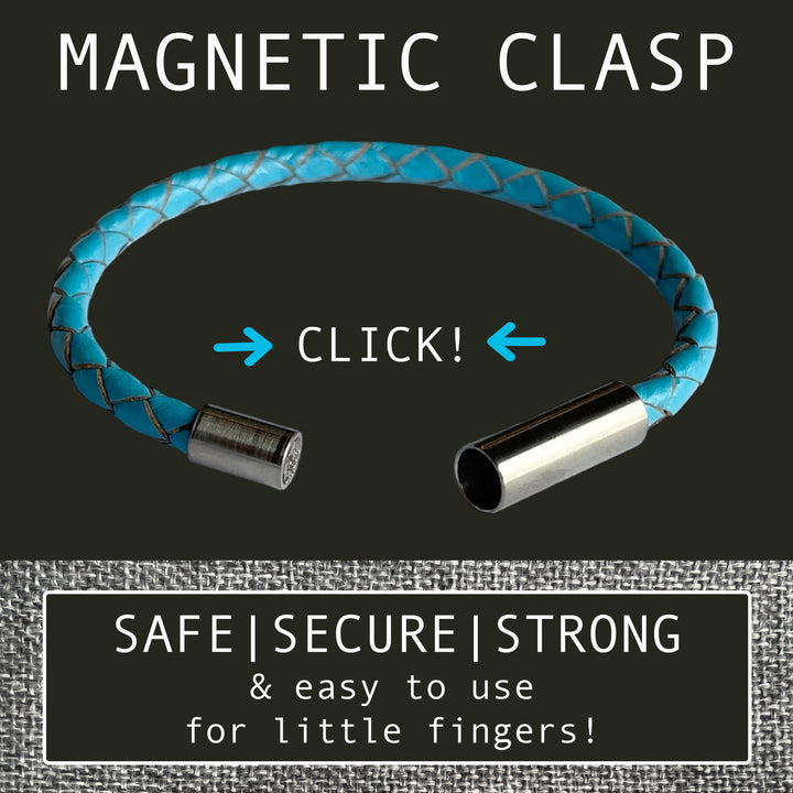 KIDS LEATHER BRACELET | BLUE image 5