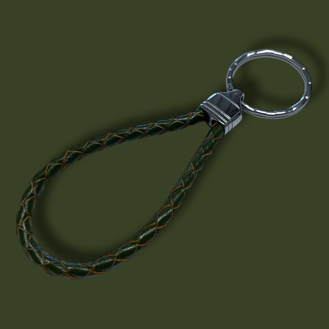LEATHER KEYRING | OLIVE image 0