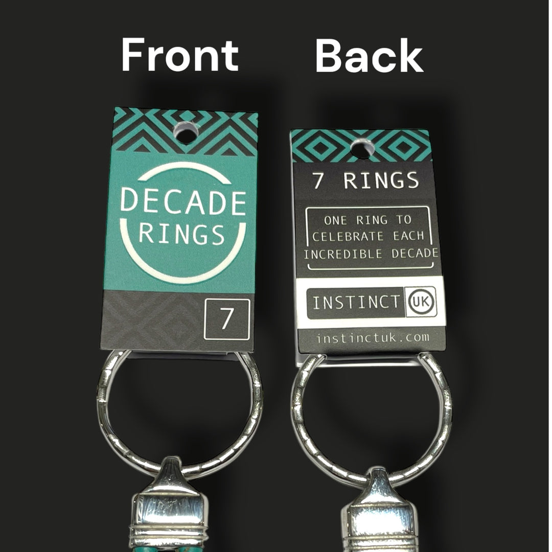 70th BIRTHDAY KEYRING | 7 DECADES | 7 RINGS image 7
