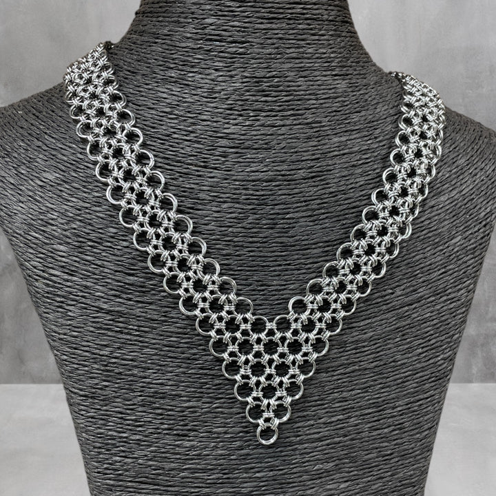 Japanese Armour Chain Maille V Necklace